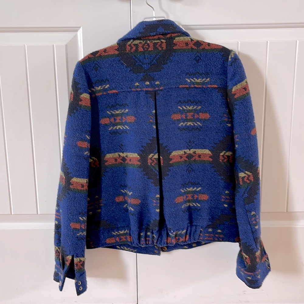 Blu Pepper | Aztec Pendleton Inspired Wool Bomber… - image 7